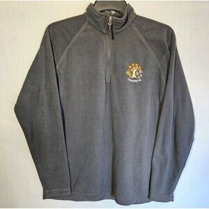 Polar Yosemite Hike Fleece Pullover Mens L Quarter Zip Gunmetal Grey Graphic